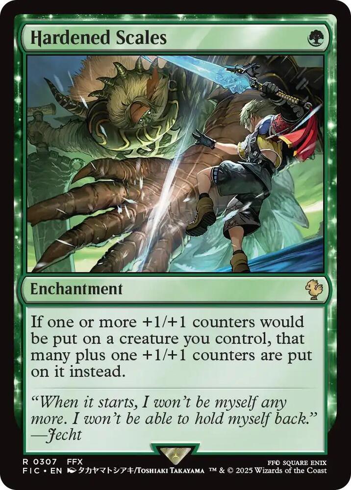 Hardened Scales (Surge Foil) 307 card from Commander: FINAL FANTASY