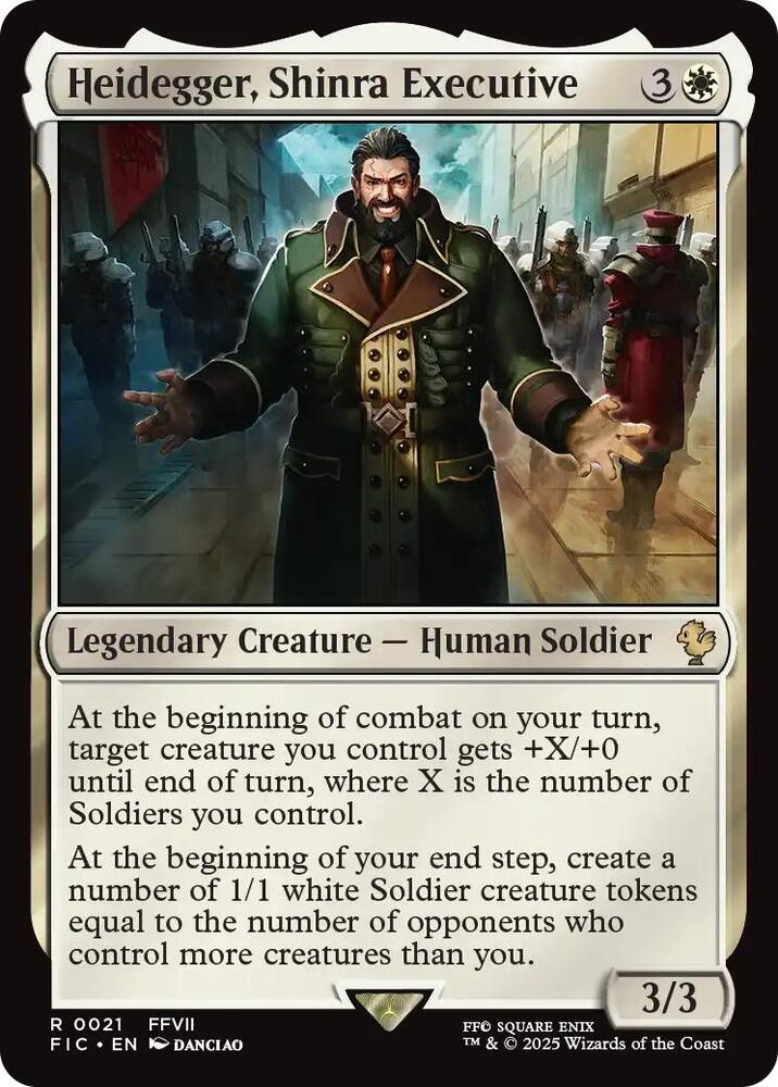 Heidegger, Shinra Executive (Surge Foil) 21 card from Commander: FINAL FANTASY
