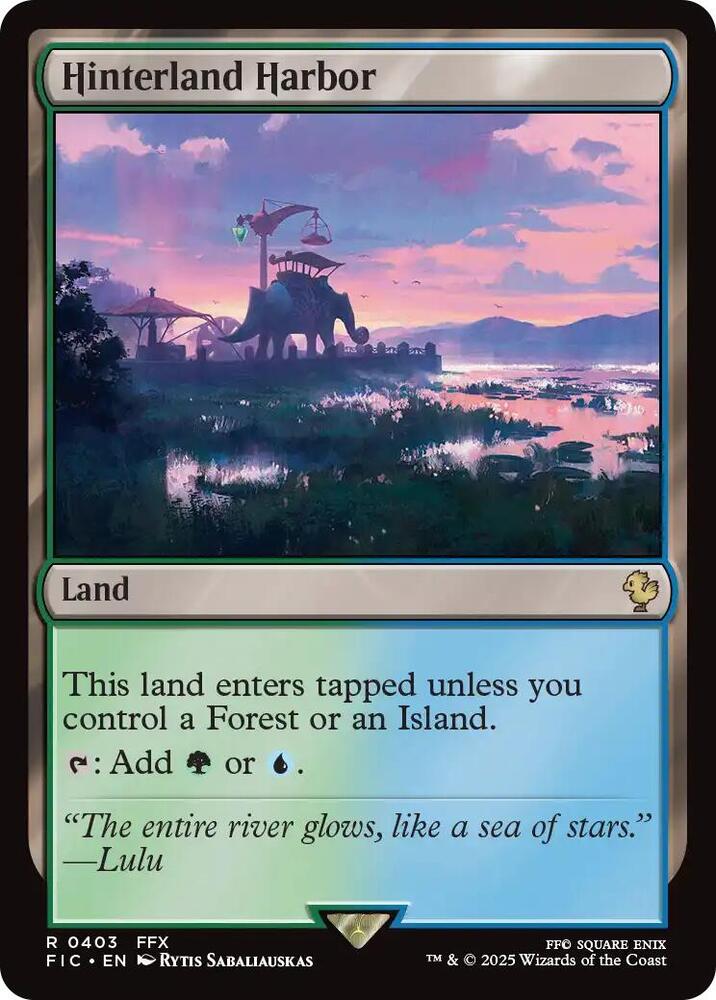 Hinterland Harbor (Surge Foil) 403 card from Commander: FINAL FANTASY