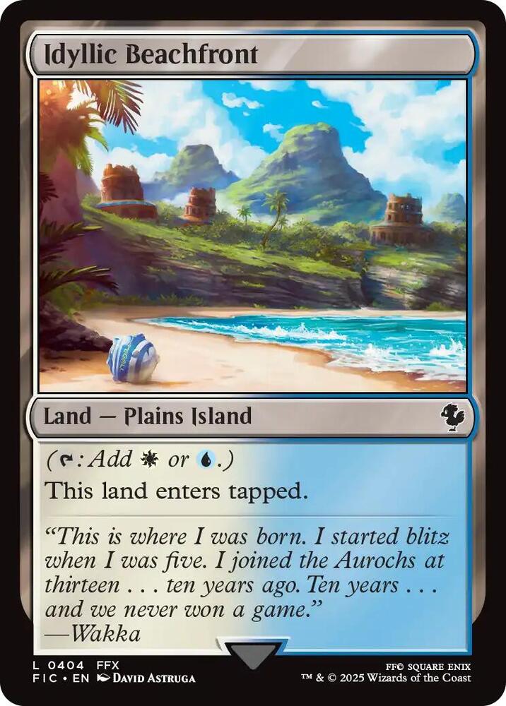 Idyllic Beachfront (Surge Foil) 404 card from Commander: FINAL FANTASY