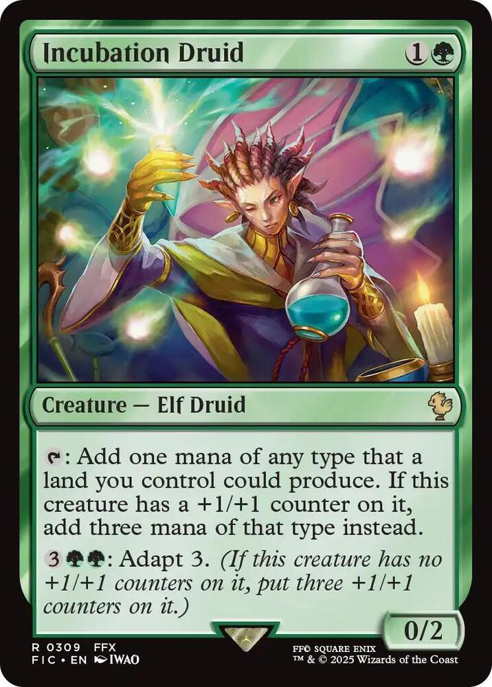 Incubation Druid (Surge Foil) 309 card from Commander: FINAL FANTASY