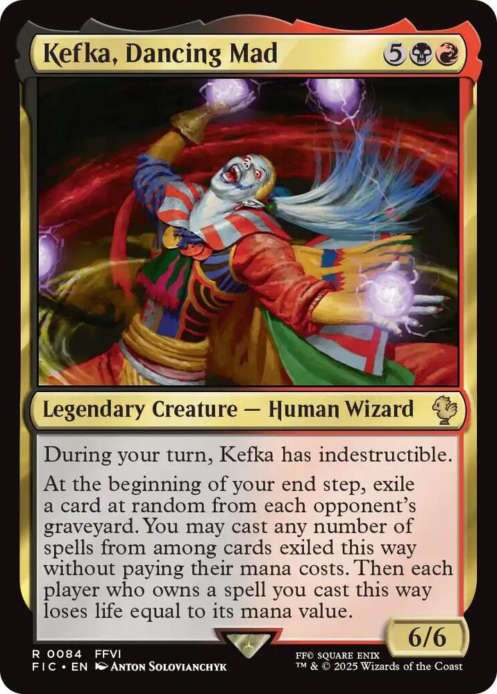 Kefka, Dancing Mad (Surge Foil) 84 card from Commander: FINAL FANTASY