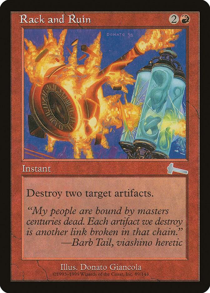Rack and Ruin 89 card from Urza's Legacy
