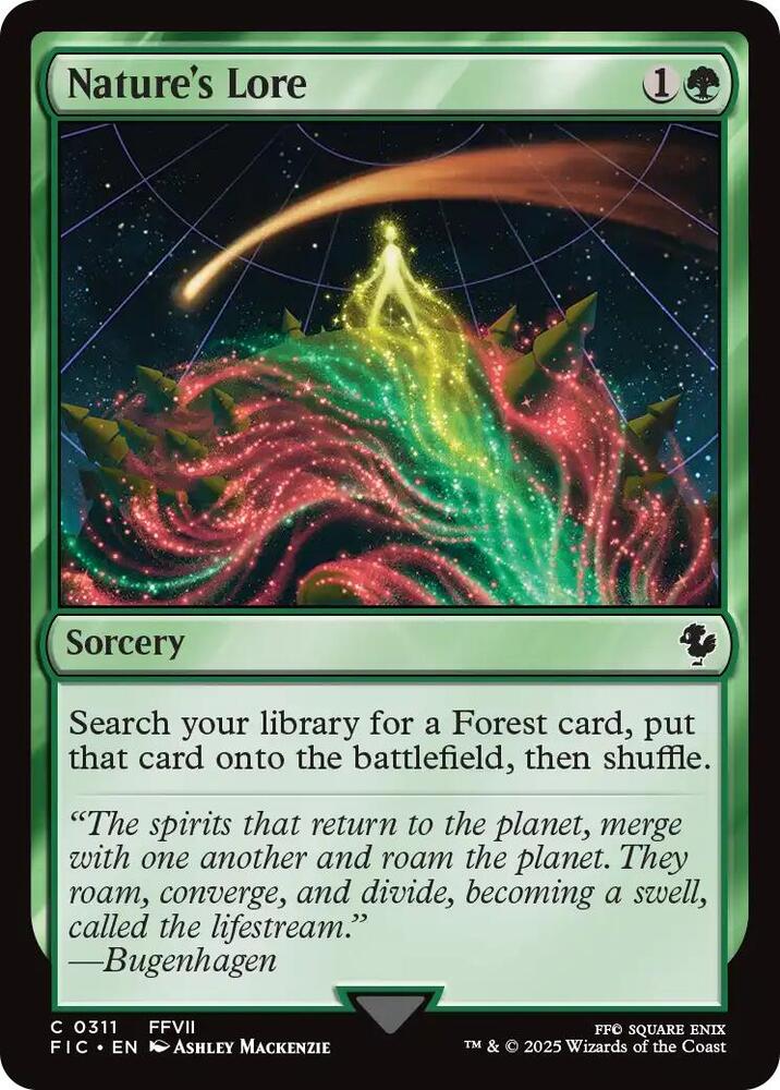 Nature's Lore (Surge Foil) 311 card from Commander: FINAL FANTASY