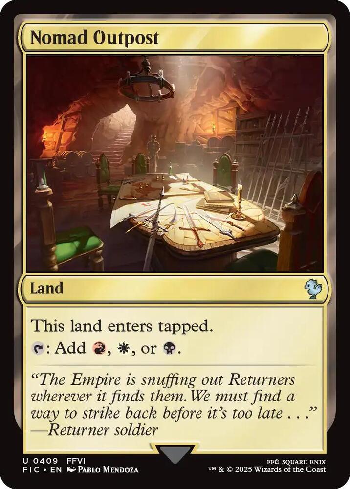 Nomad Outpost (Surge Foil) 409 card from Commander: FINAL FANTASY