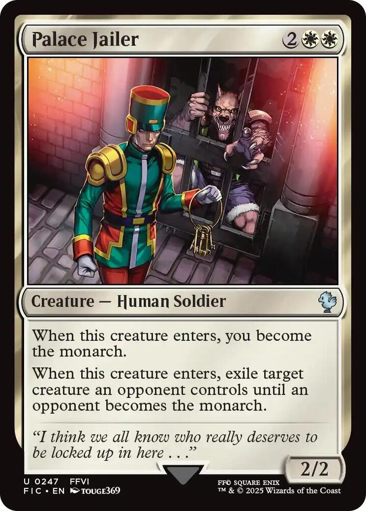 Palace Jailer (Surge Foil) 247 card from Commander: FINAL FANTASY