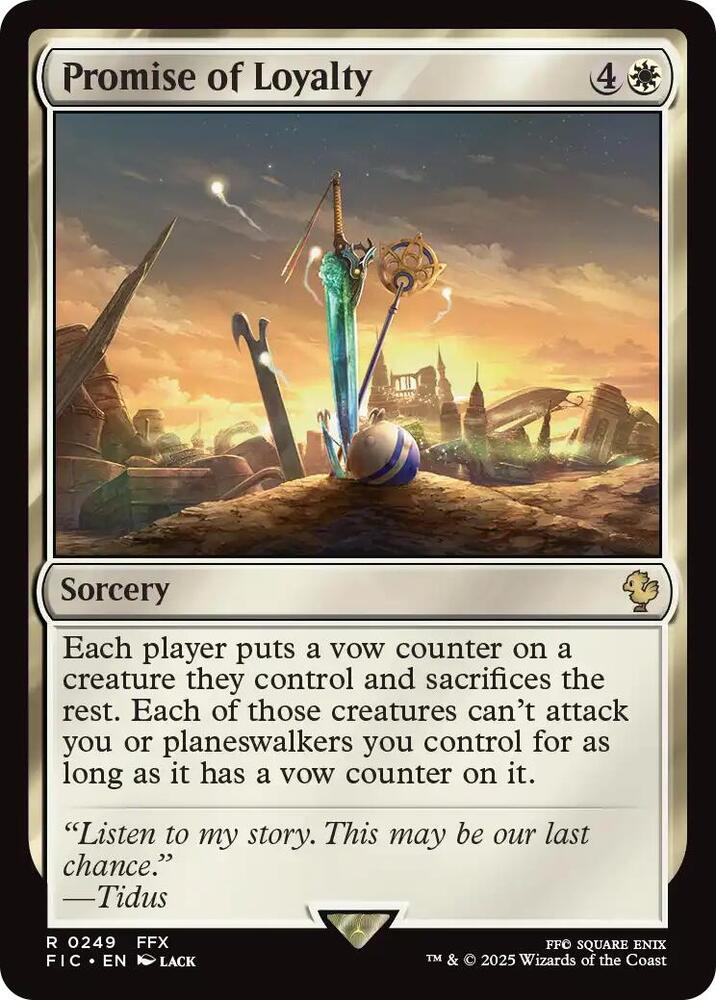 Promise of Loyalty (Surge Foil) 249 card from Commander: FINAL FANTASY