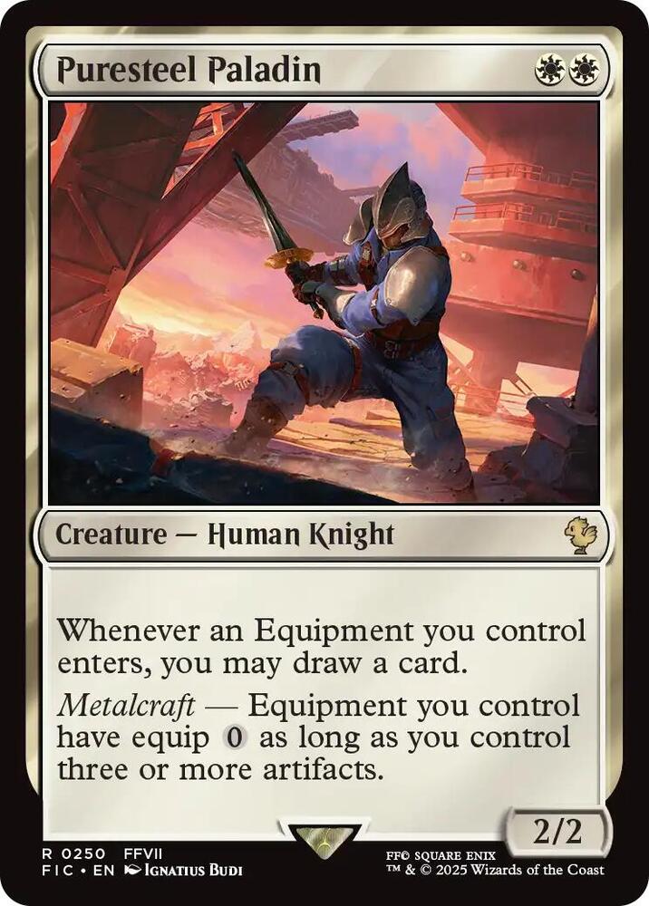 Puresteel Paladin (Surge Foil) 250 card from Commander: FINAL FANTASY