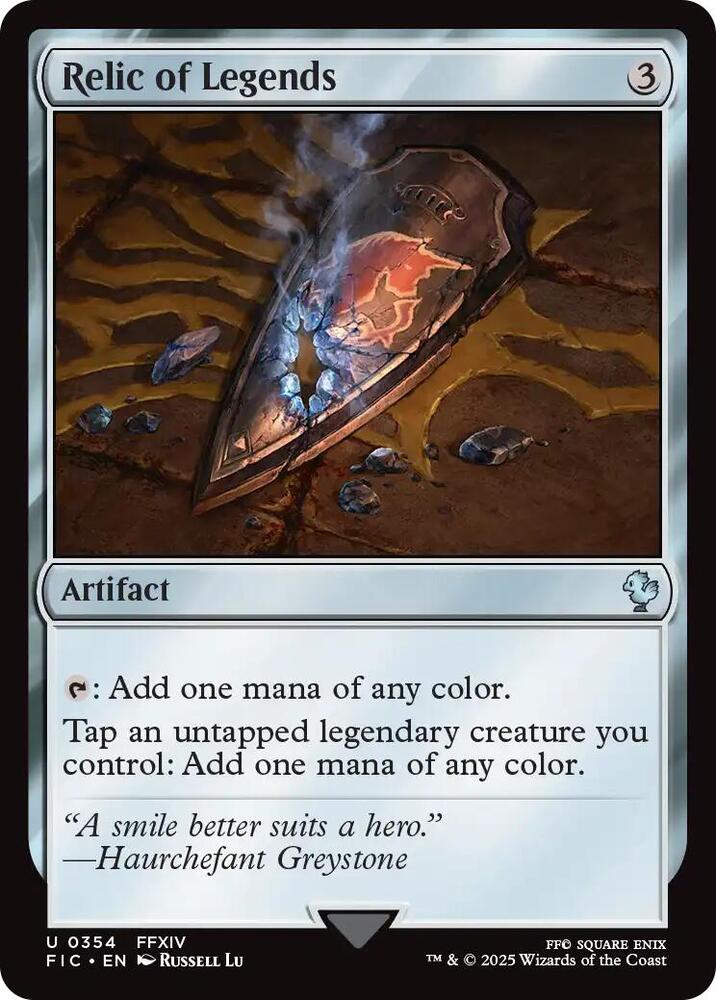 Relic of Legends (Surge Foil) 354 card from Commander: FINAL FANTASY