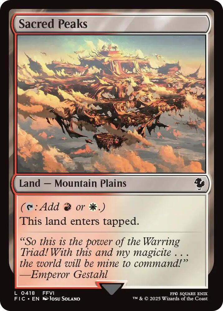 Sacred Peaks (Surge Foil) 418 card from Commander: FINAL FANTASY
