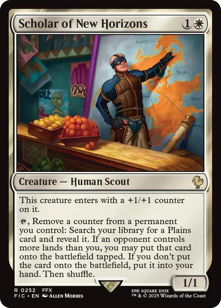 Scholar of New Horizons (Surge Foil) 252 card from Commander: FINAL FANTASY