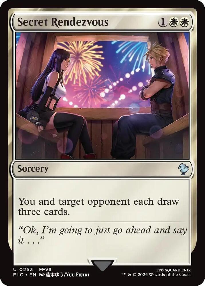 Secret Rendezvous (Surge Foil) 253 card from Commander: FINAL FANTASY