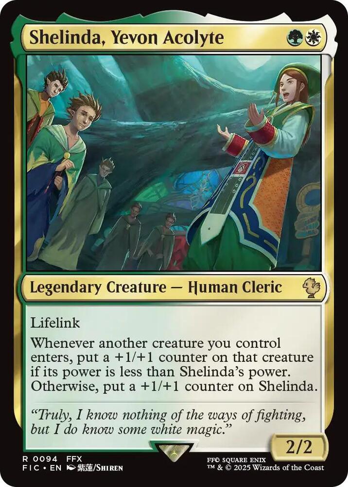 Shelinda, Yevon Acolyte (Surge Foil) 94 card from Commander: FINAL FANTASY