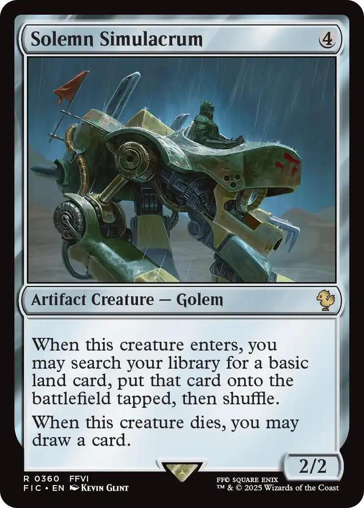 Solemn Simulacrum (Surge Foil) 360 card from Commander: FINAL FANTASY