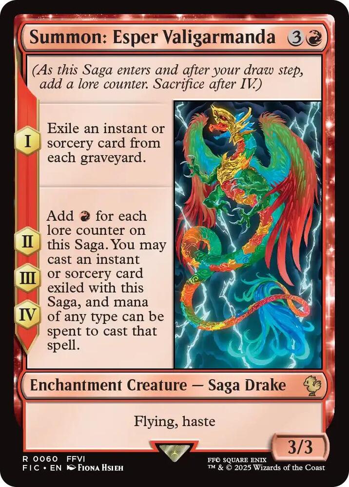 Summon: Esper Valigarmanda (Surge Foil) 60 card from Commander: FINAL FANTASY