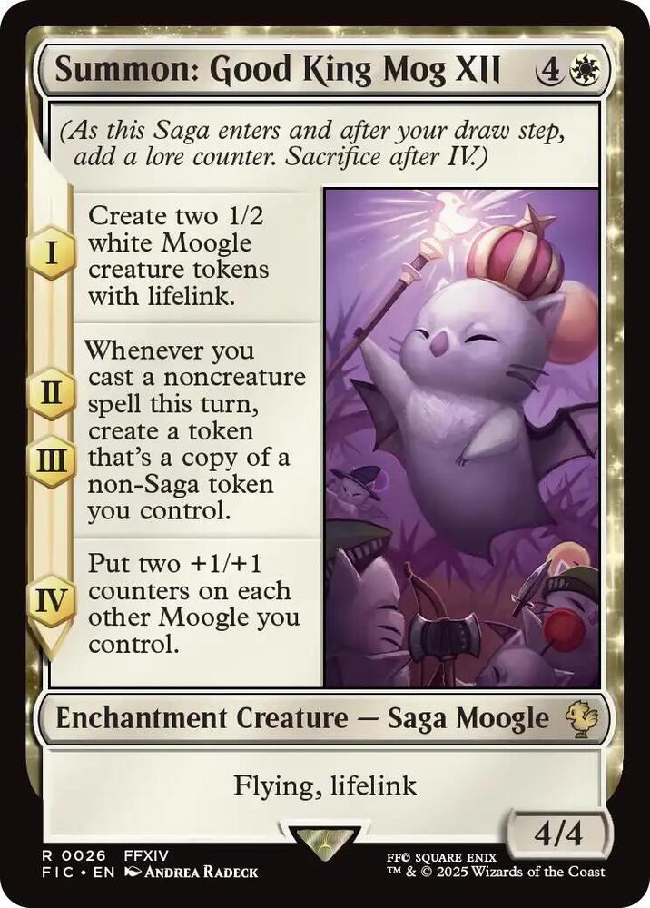 Summon: Good King Mog XII (Surge Foil) 26 card from Commander: FINAL FANTASY
