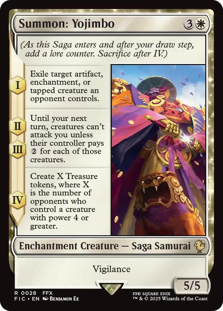 Summon: Yojimbo (Surge Foil) 28 card from Commander: FINAL FANTASY