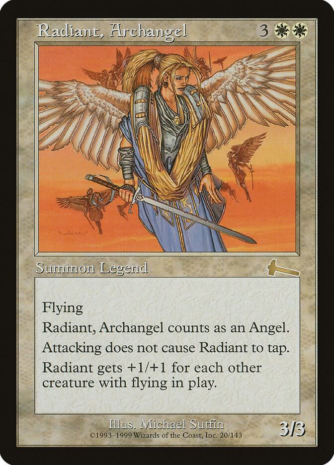 Radiant, Archangel 20 card from Urza's Legacy