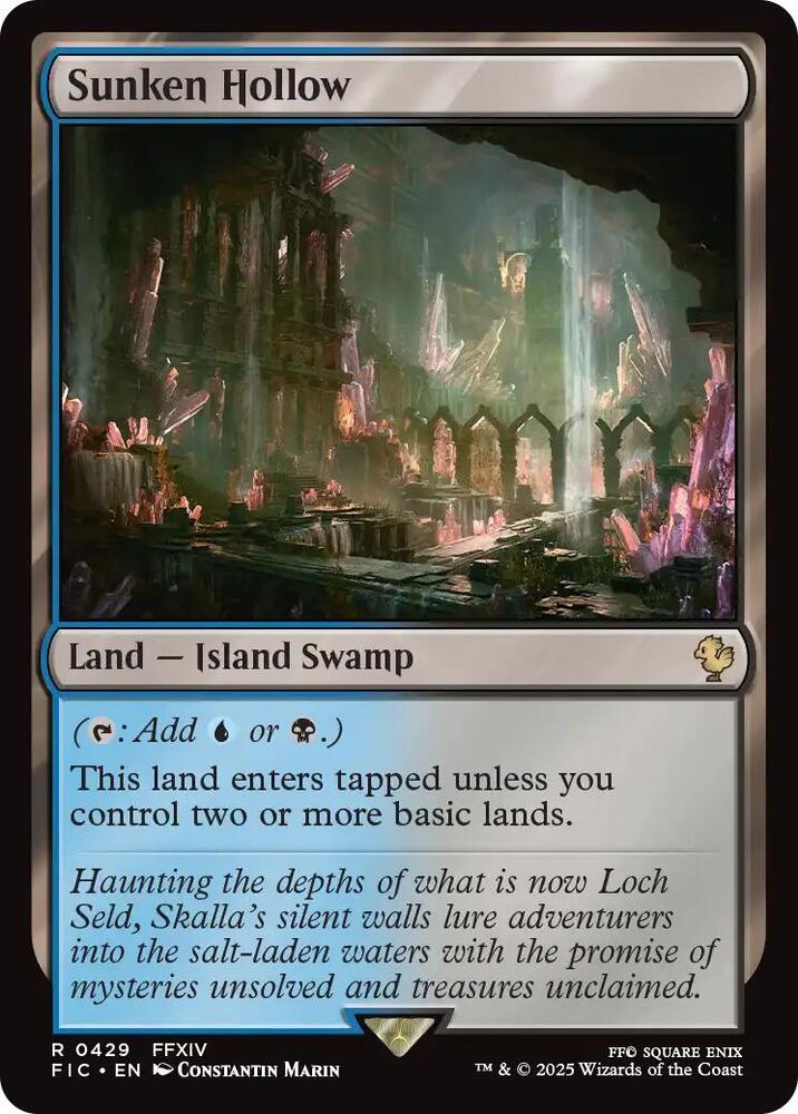 Sunken Hollow (Surge Foil) 429 card from Commander: FINAL FANTASY