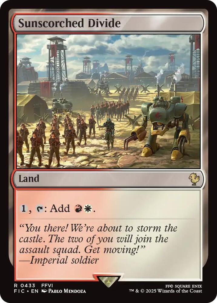 Sunscorched Divide (Surge Foil) 433 card from Commander: FINAL FANTASY