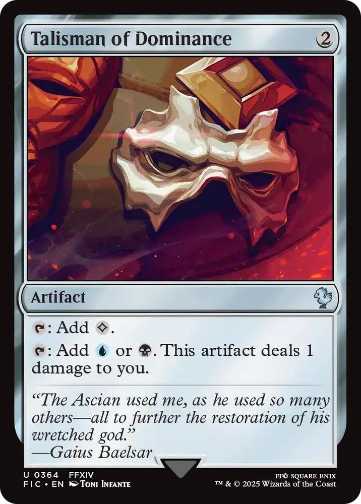 Talisman of Dominance (Surge Foil) 364 card from Commander: FINAL FANTASY