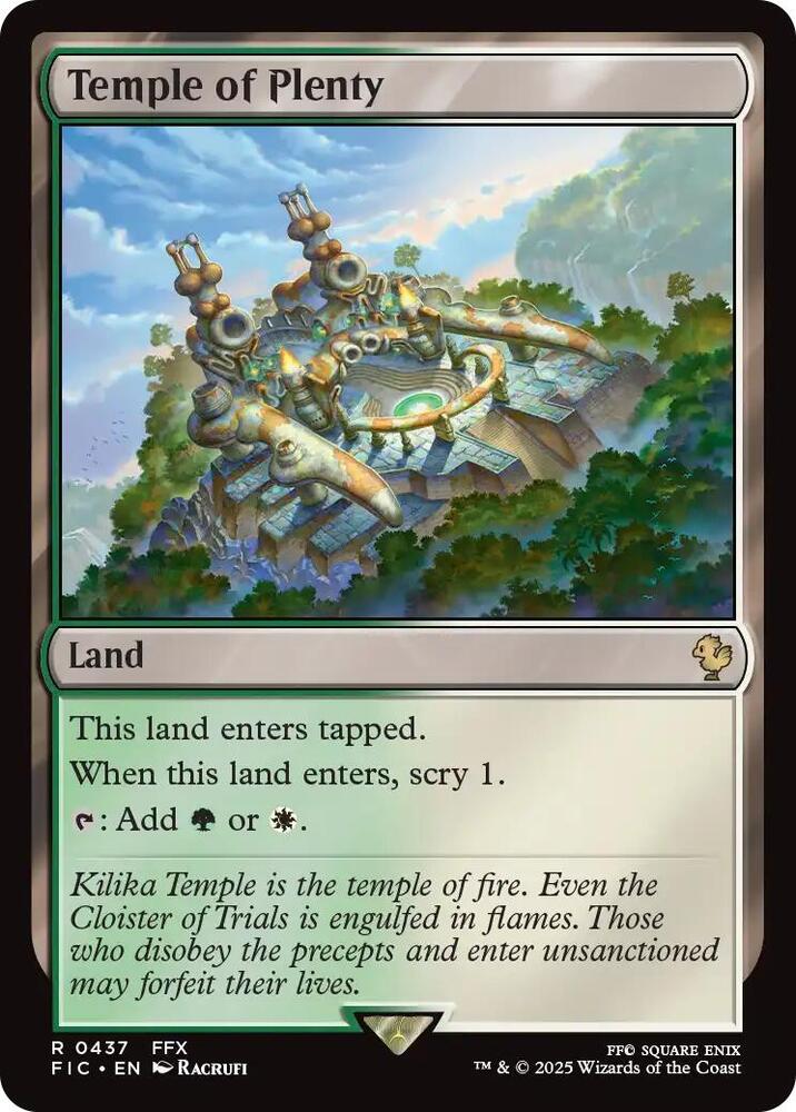 Temple of Plenty (Surge Foil) 437 card from Commander: FINAL FANTASY