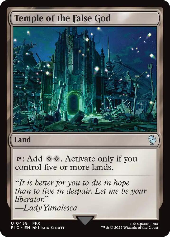 Temple of the False God (Surge Foil) 438 card from Commander: FINAL FANTASY