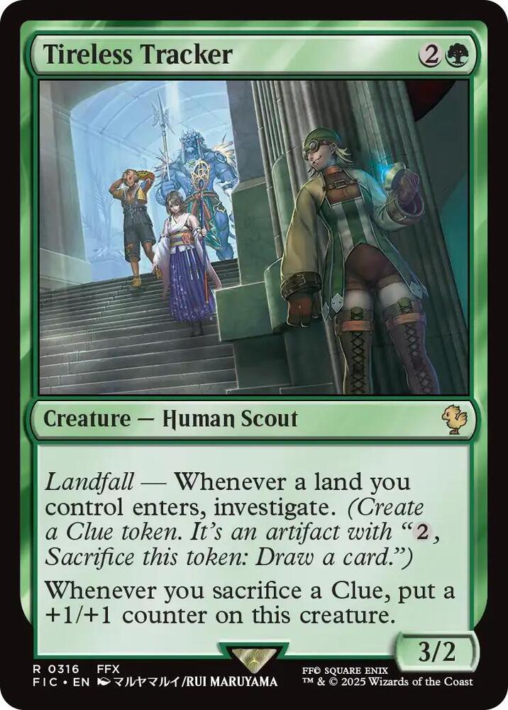 Tireless Tracker (Surge Foil) 316 card from Commander: FINAL FANTASY