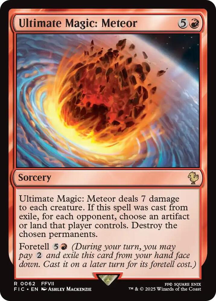Ultimate Magic: Meteor (Surge Foil) 62 card from Commander: FINAL FANTASY
