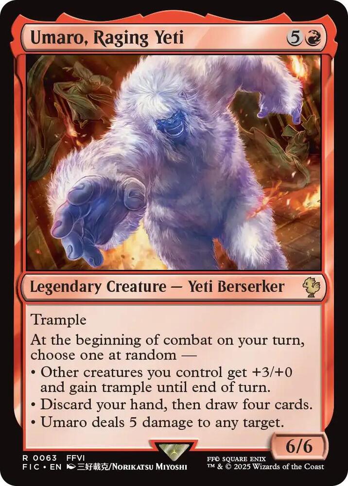 Umaro, Raging Yeti (Surge Foil) 63 card from Commander: FINAL FANTASY