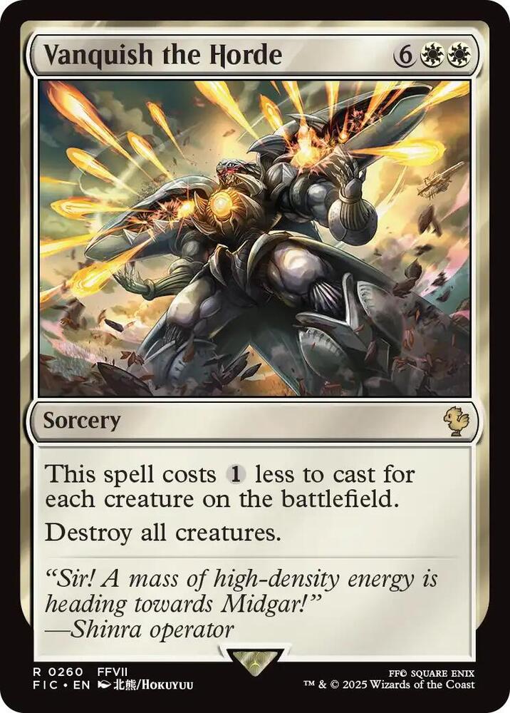 Vanquish the Horde (Surge Foil) 260 card from Commander: FINAL FANTASY