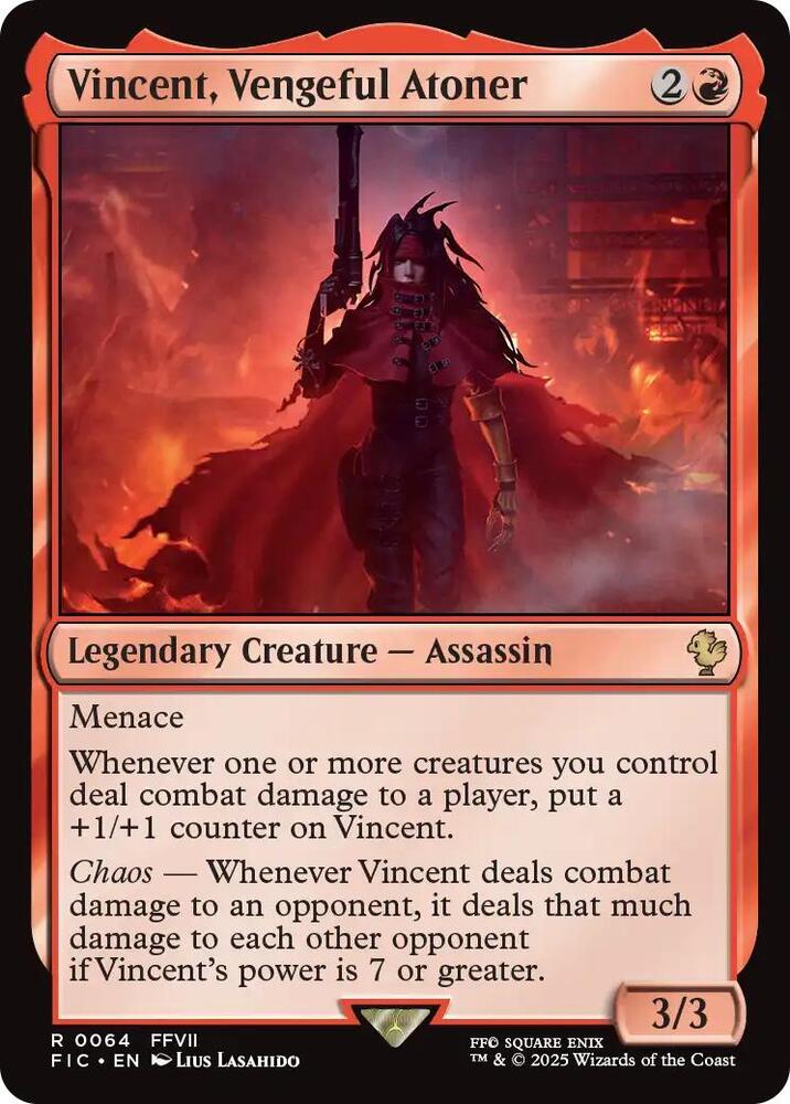 Vincent, Vengeful Atoner (Surge Foil) 64 card from Commander: FINAL FANTASY