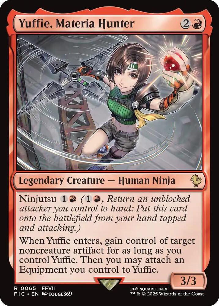 Yuffie, Materia Hunter (Surge Foil) 65 card from Commander: FINAL FANTASY