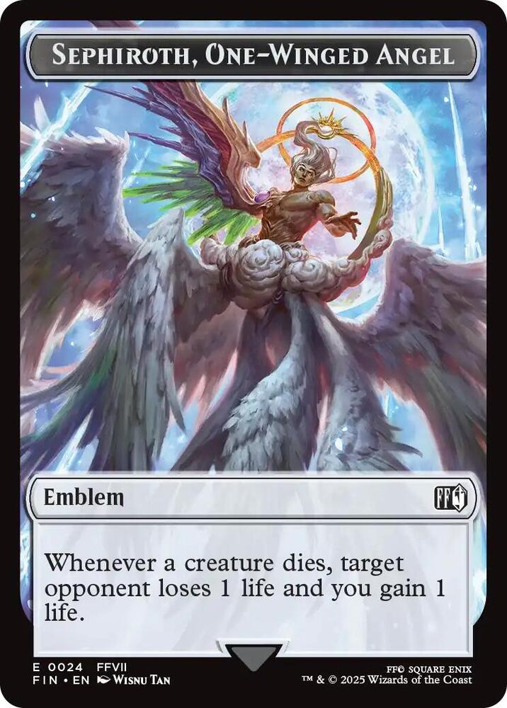 Emblem - Sephiroth, One-Winged Angel // Robot Warrior Double-Sided Token 24 // 12 card from FINAL FANTASY