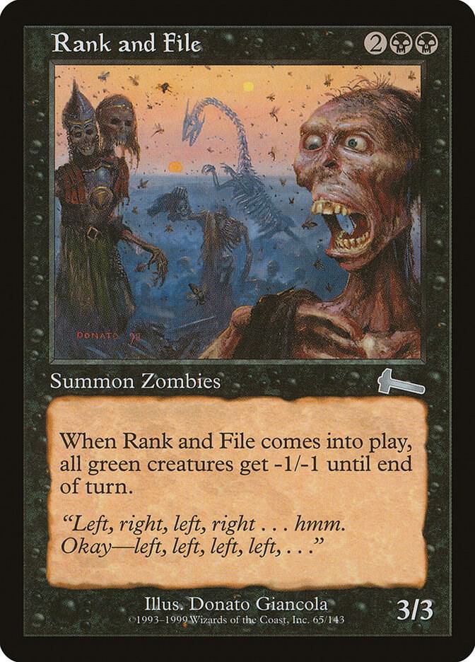 Rank and File 65 card from Urza's Legacy