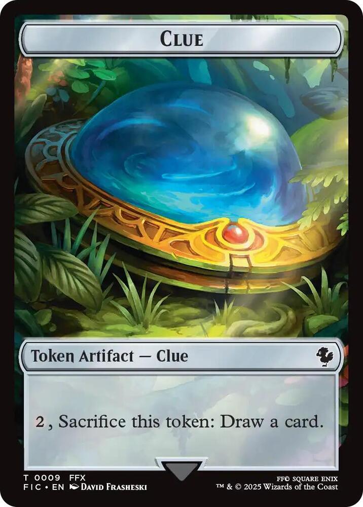 Clue // Treasure Double-Sided Token 9 // 23 card from Commander: FINAL FANTASY