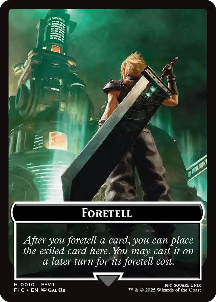 Foretell // Treasure Double-Sided Token (Surge Foil) 10 // 36 card from Commander: FINAL FANTASY