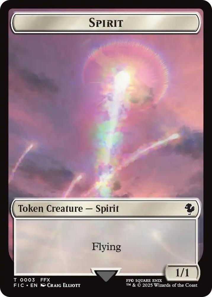 Spirit // Hero Double-Sided Token 3 // 2 card from Commander: FINAL FANTASY