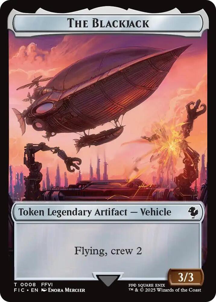 The Blackjack // The Monarch Double-Sided Token (Surge Foil) 8 // 11 card from Commander: FINAL FANTASY