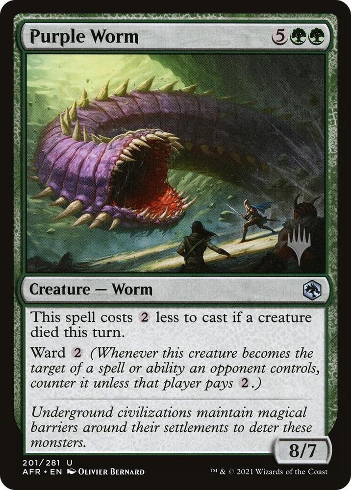 Purple Worm 201 card from Promo Pack: Adventures in the Forgotten Realms