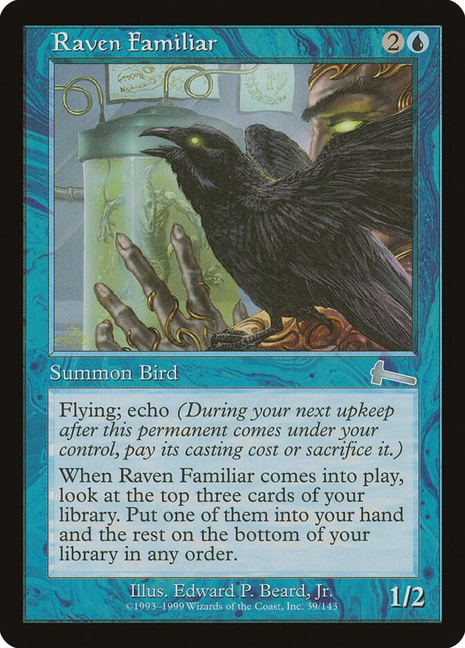 Raven Familiar 39 card from Urza's Legacy