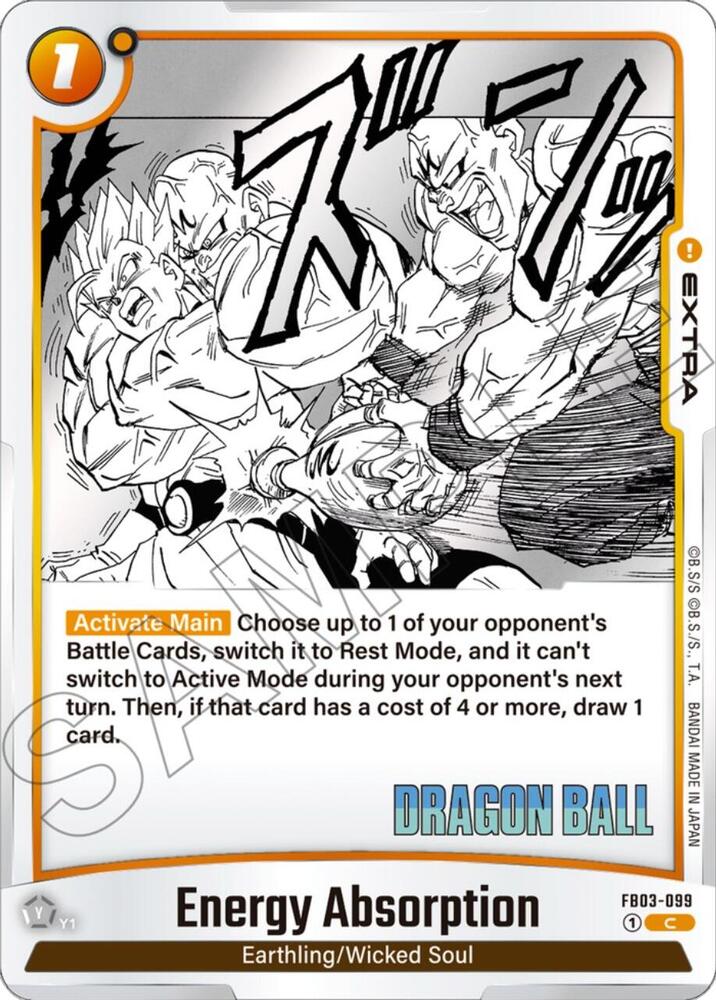 Energy Absorption FB03-099 card from Manga Booster 01