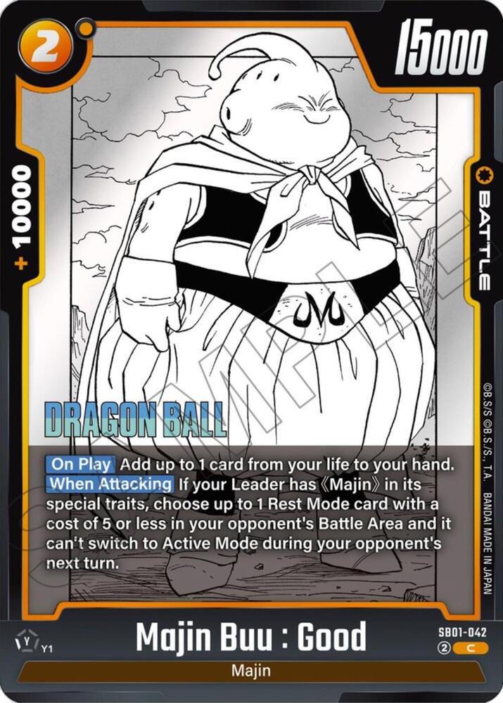 Majin Buu : Good SB01-042 card from Manga Booster 01