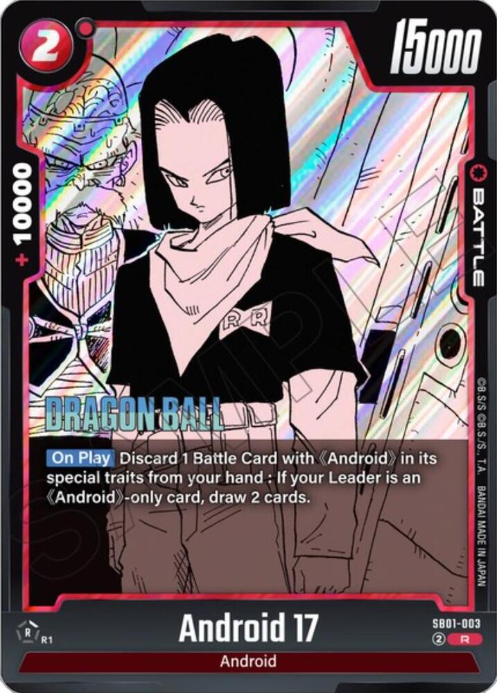 Android 17 SB01-003 card from Manga Booster 01