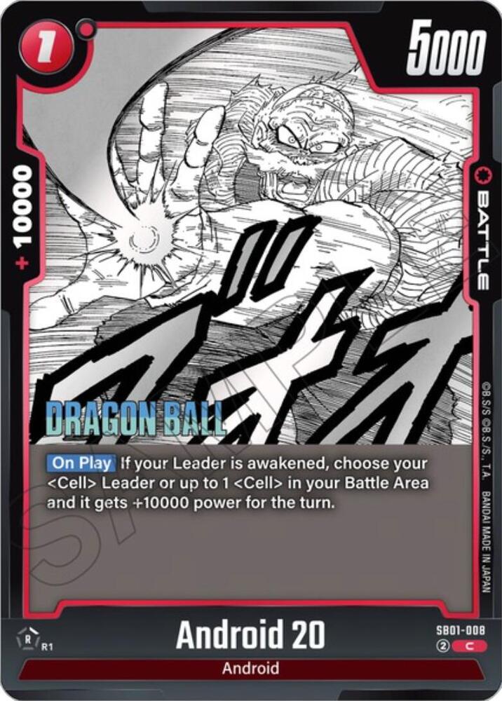 Android 20 SB01-008 card from Manga Booster 01