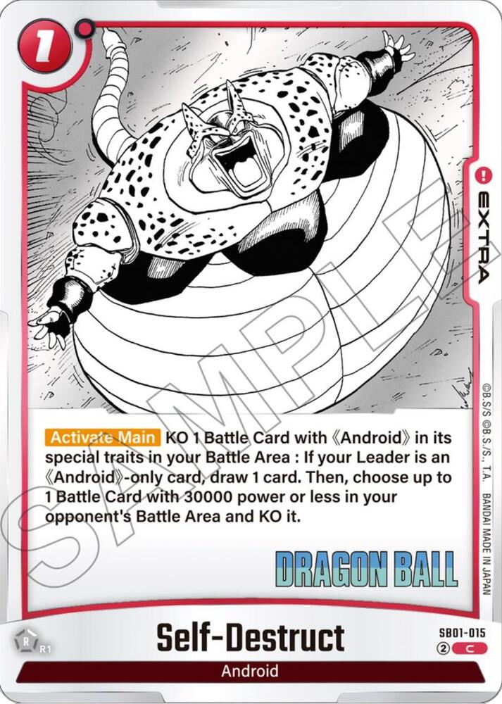 Self-Destruct SB01-015 card from Manga Booster 01