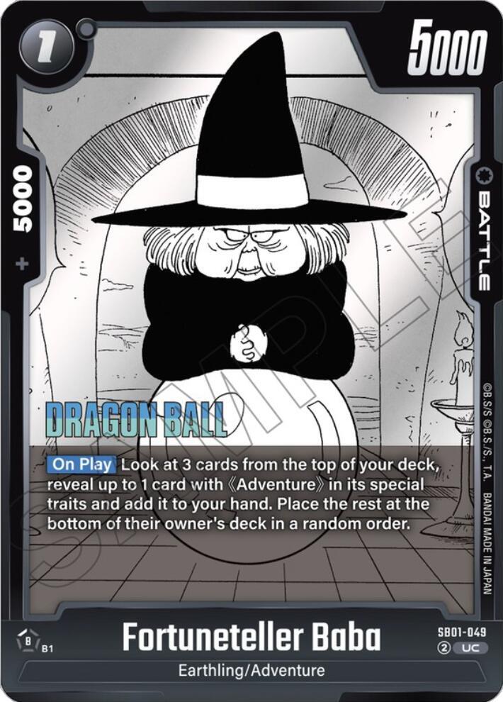 Fortuneteller Baba SB01-049 card from Manga Booster 01