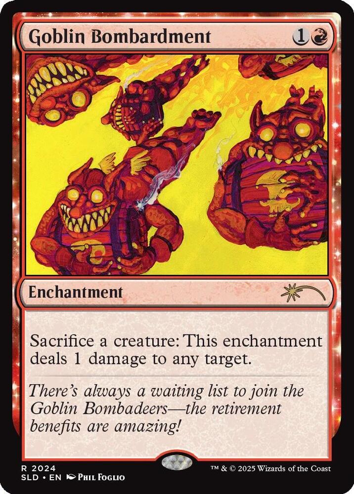 Goblin Bombardment 2024 card from Secret Lair Drop Series