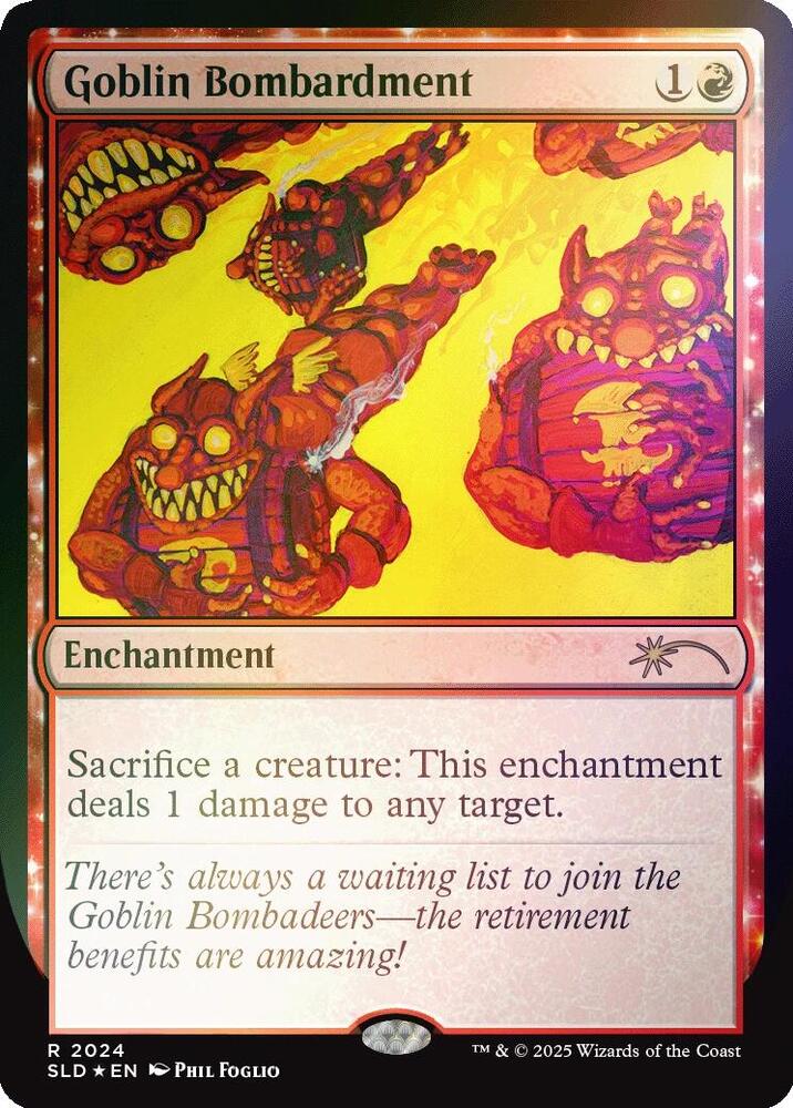 Goblin Bombardment (Rainbow Foil) 2024 card from Secret Lair Drop Series