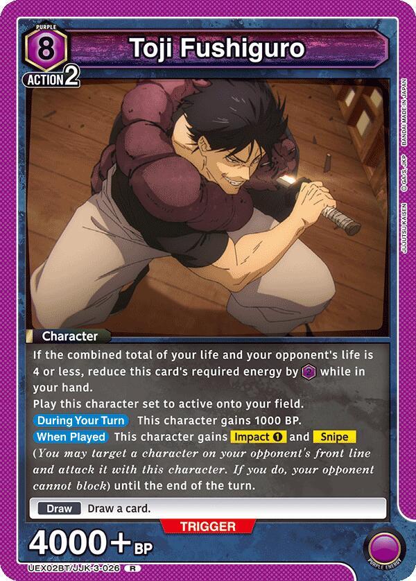Toji Fushiguro UEX02BT/JJK-3-026 card from UEX02BT: Jujutsu Kaisen Vol.2